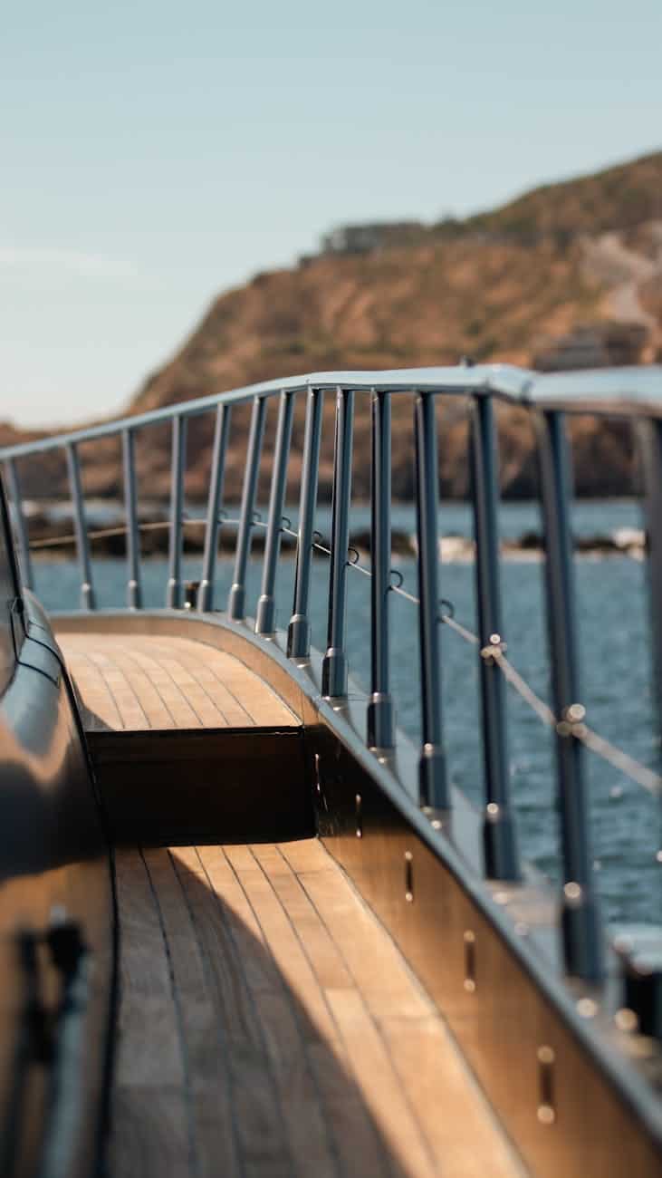 luxurious yacht deck with ocean view in cabo san lucas