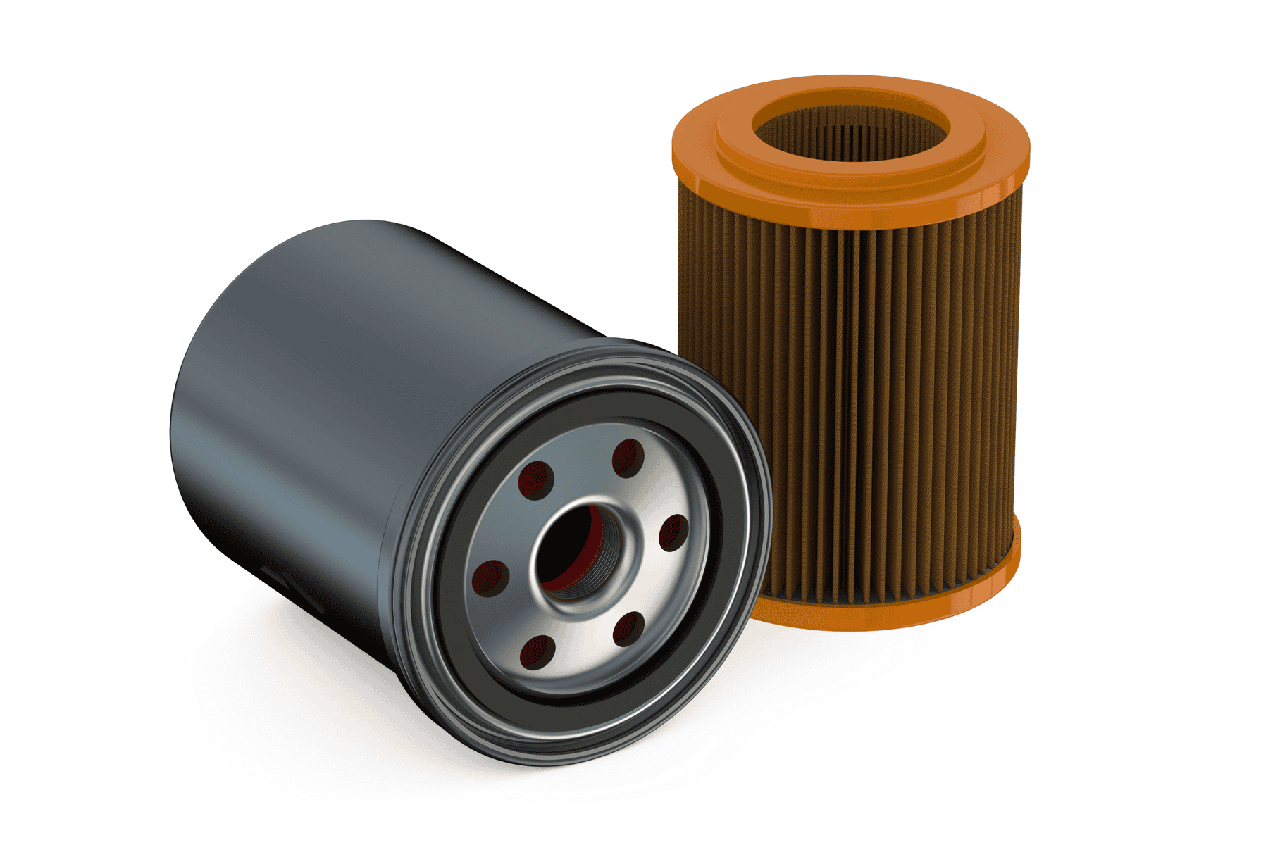 Boat fuel filter on a white background.