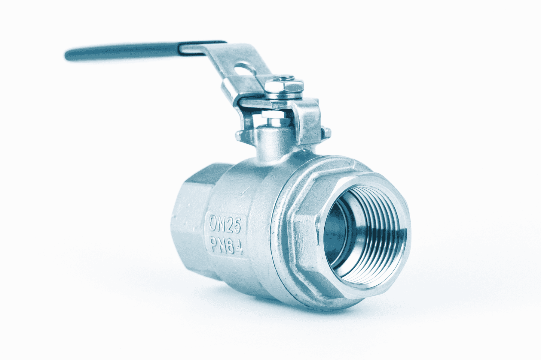 Seacock ball valve on a white background. 