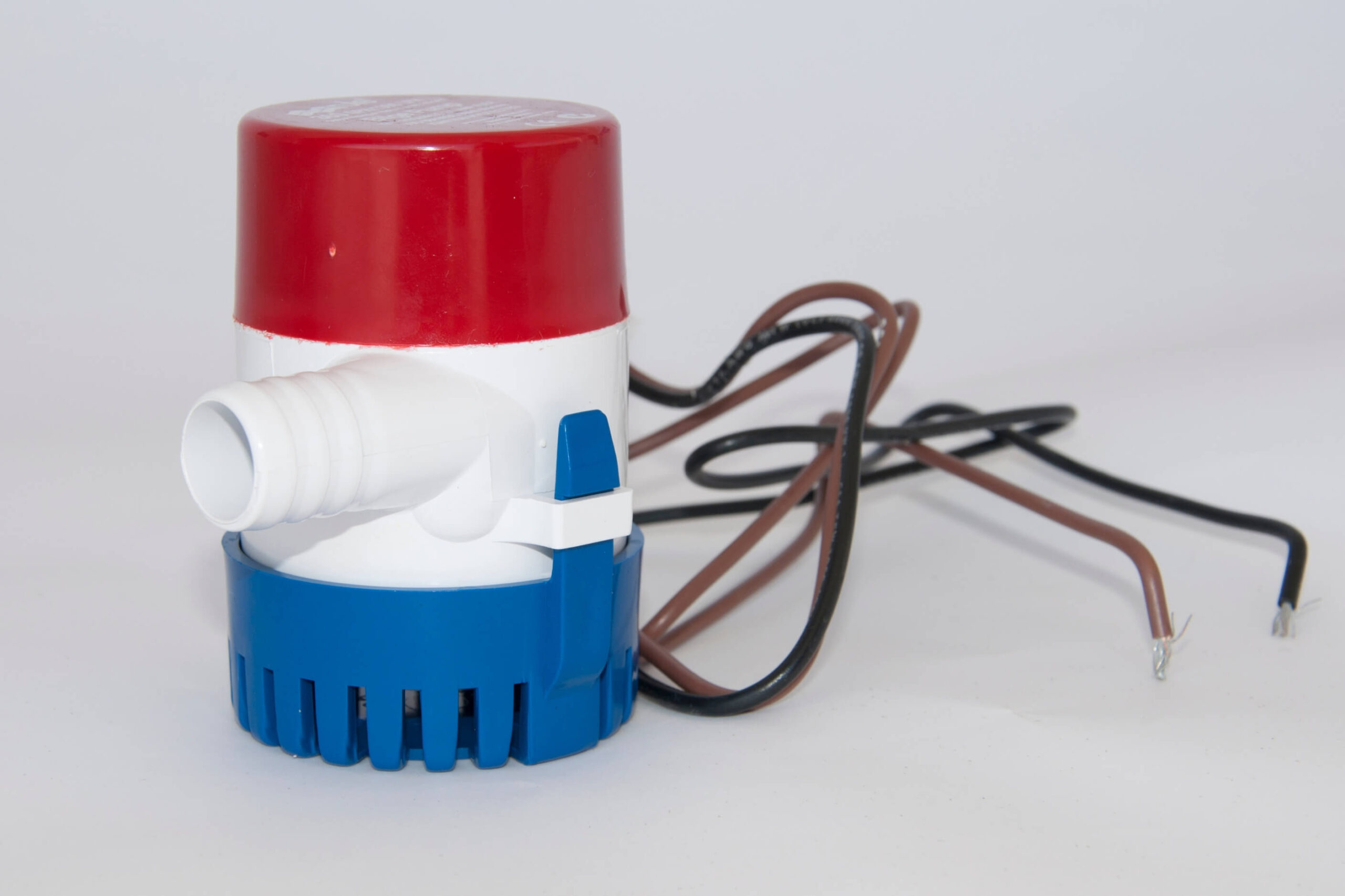 bilge sensor and pump on a white background. 
